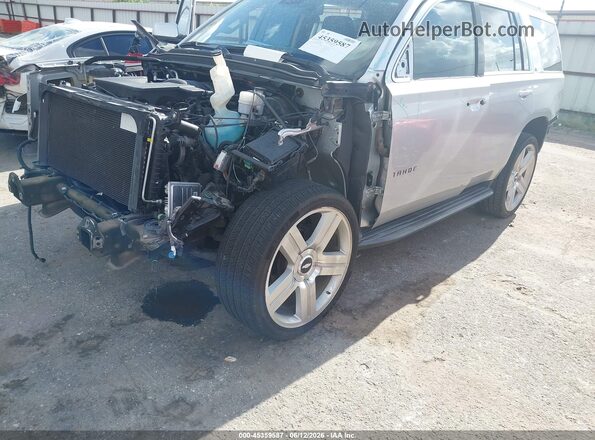 1GNSCBKC7KR409489 2019 CHEVROLET TAHOE Silver წინა მარცხენა ხედი სამი მეოთხედიდან