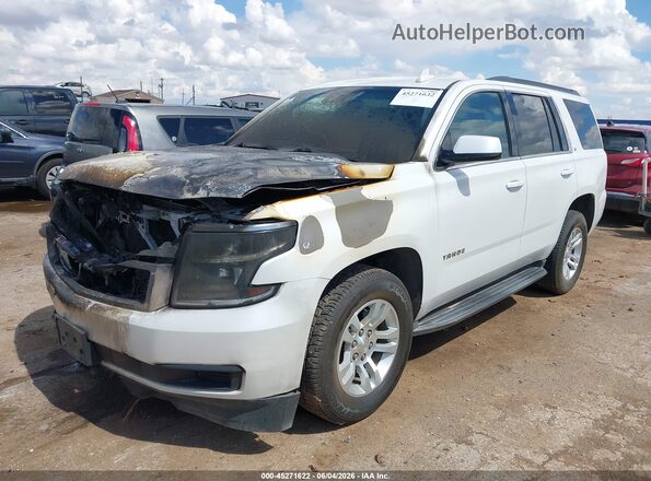 1GNSCBKC8JR217125 2018 CHEVROLET TAHOE White Przód lewy