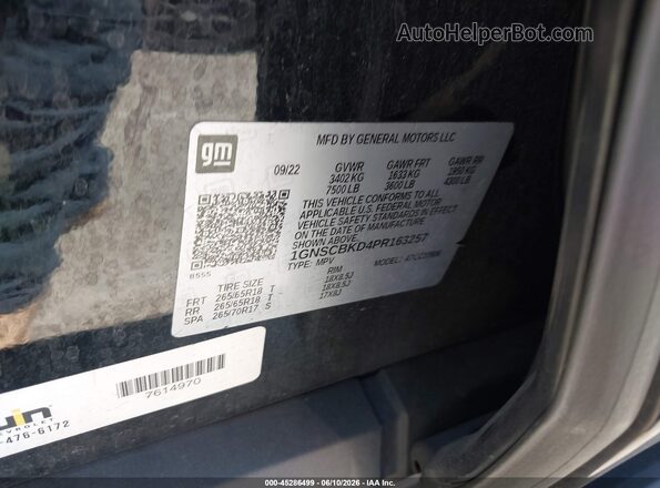 1GNSCBKD4PR163257 2023 CHEVROLET SUBURBAN Black Widok komory silnika
