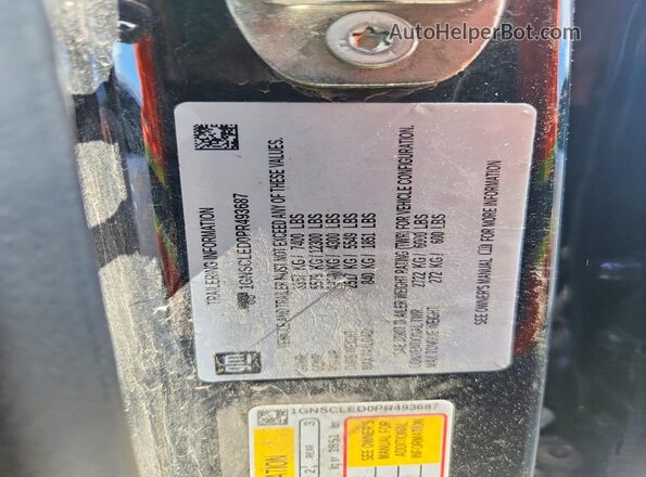 1GNSCLED0PR493687 2023 CHEVROLET TAHOE Black Widok naklejki z numerem VIN