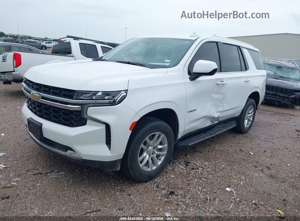 1GNSCMKD0MR227124 2021 CHEVROLET TAHOE White Առջևի ձախ երեք քառորդ տեսարան