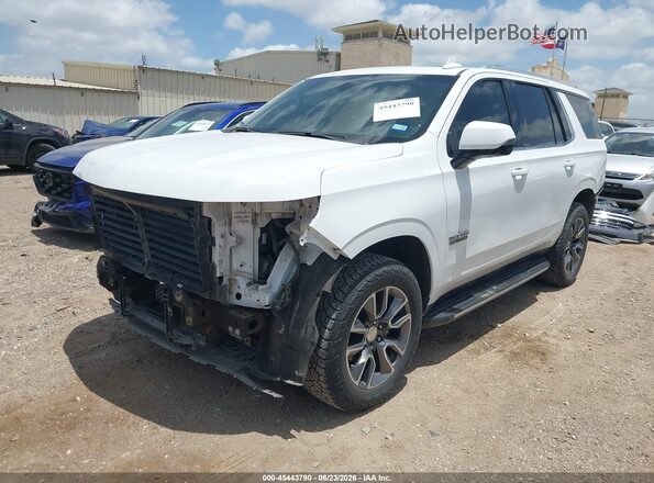 1GNSCNKD2MR243718 2021 CHEVROLET TAHOE White Առջևի ձախ երեք քառորդ տեսարան
