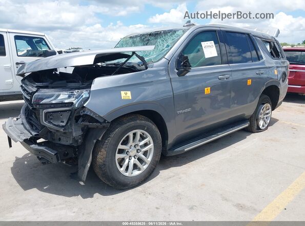 1GNSCNKD7MR309969 2021 CHEVROLET TAHOE Gray Передня ліва чверть
