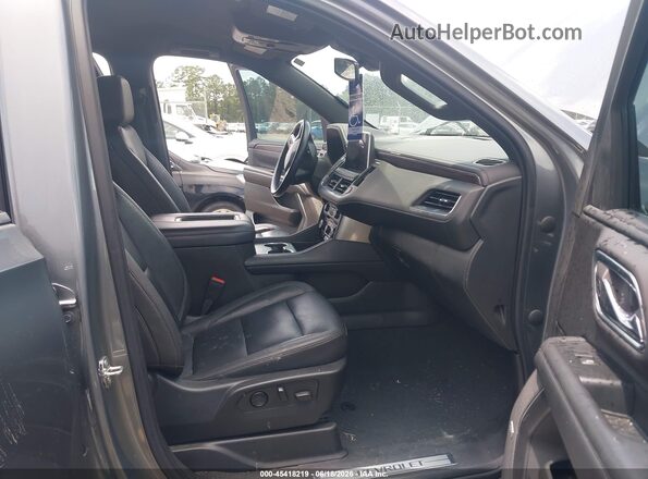 1GNSCNKD7MR461105 2021 CHEVROLET TAHOE Gray Widok wnętrza z przodu