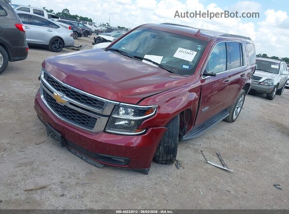 1GNSKBKC4KR273129 2019 CHEVROLET TAHOE Red Առջևի ձախ երեք քառորդ տեսարան