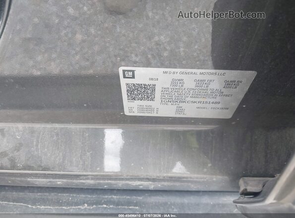 1GNSKBKC5KR151489 2019 CHEVROLET TAHOE Gray Вид підкапотного простору