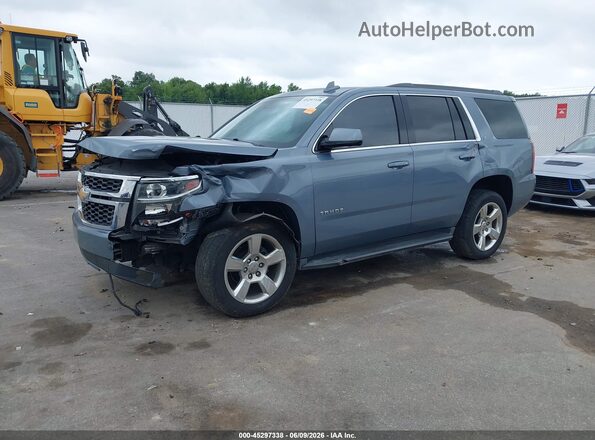 1GNSKBKC7GR349255 2016 CHEVROLET TAHOE Light Blue Передняя левая четверть