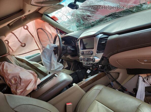1GNSKBKC9GR284120 2016 CHEVROLET TAHOE Burgundy Вид панелі приладів