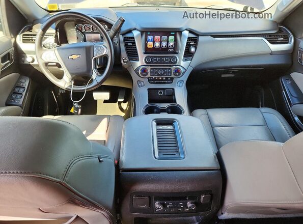 1GNSKBKCXHR242864 2017 CHEVROLET TAHOE Gray წინა პანელის ხედი