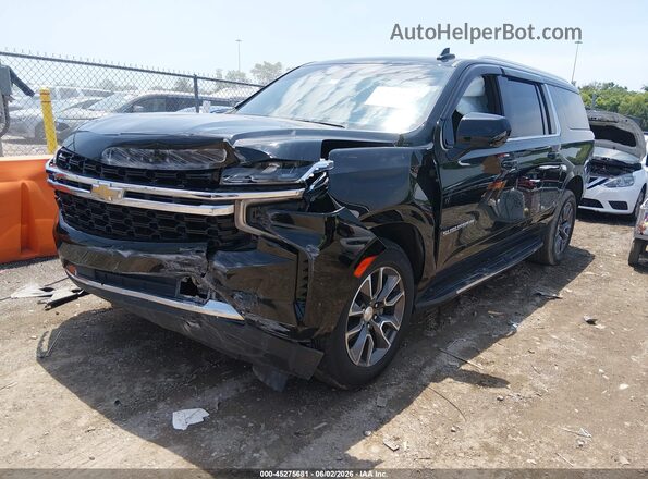 1GNSKBKD1PR117128 2023 CHEVROLET SUBURBAN Black Առջևի ձախ երեք քառորդ տեսարան