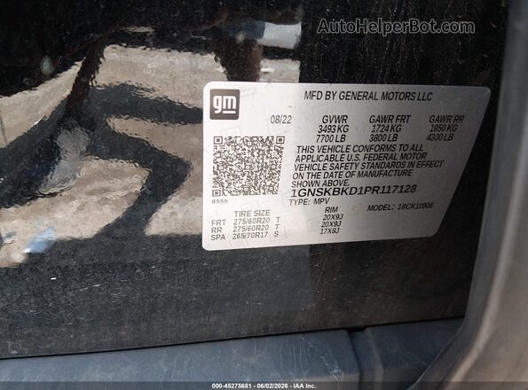 1GNSKBKD1PR117128 2023 CHEVROLET SUBURBAN Black Շարժիչի բաժամունքի տեսք