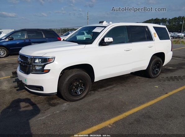 1GNSKDEC2JR232682 2018 CHEVROLET TAHOE White წინა მარცხენა ხედი სამი მეოთხედიდან