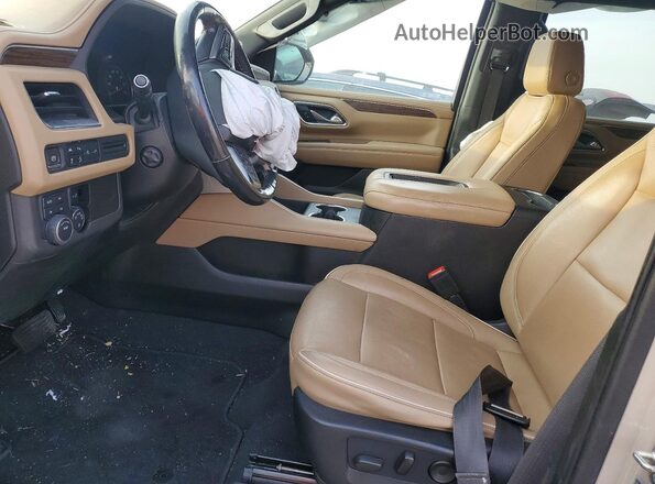 1GNSKFKD2MR323934 2021 CHEVROLET SUBURBAN Brown Front interior view