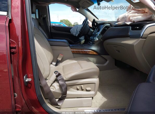 1GNSKJKC1HR318840 2017 CHEVROLET SUBURBAN Бордовый Вид салона спереди