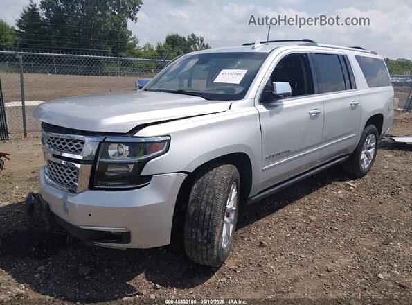 1GNSKJKC2JR175628 2018 CHEVROLET SUBURBAN Silver Առջևի ձախ երեք քառորդ տեսարան