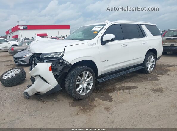 1GNSKTKL6MR173946 2021 CHEVROLET TAHOE Белый Передняя левая четверть