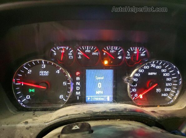 1GT12REG0GF115049 2016 GMC SIERRA Red ხელსაწყოთა პანელის ხედი