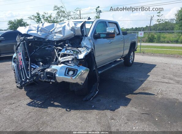 1GT12TEGXHF104641 2017 GMC SIERRA Silver წინა მარცხენა ხედი სამი მეოთხედიდან