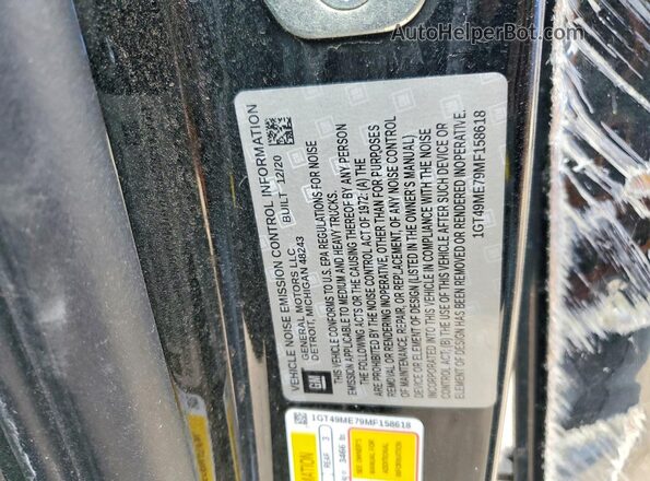 1GT49ME79MF158618 2021 GMC SIERRA Black Widok komory silnika