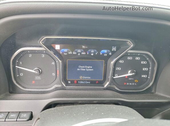 1GT49REY9NF348717 2022 GMC SIERRA Black ხელსაწყოთა პანელის ხედი