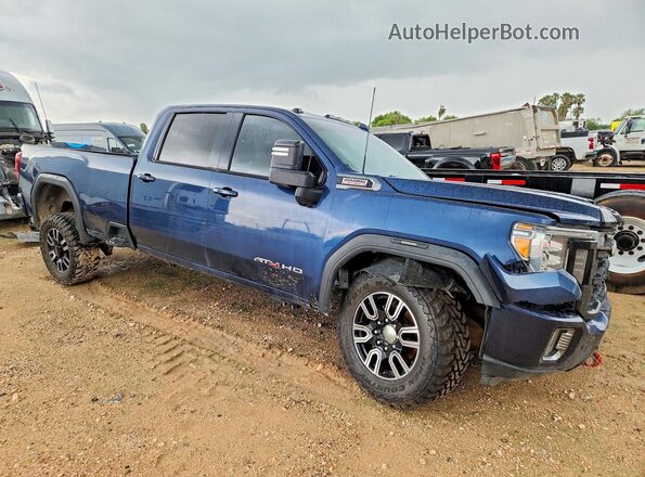 1GT49VEY3MF201896 2021 GMC SIERRA Синий Передняя правая четверть