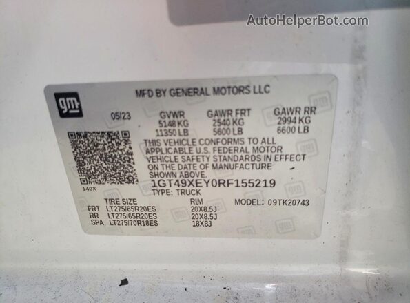 1GT49XEY0RF155219 2024 GMC SIERRA Burn Widok komory silnika