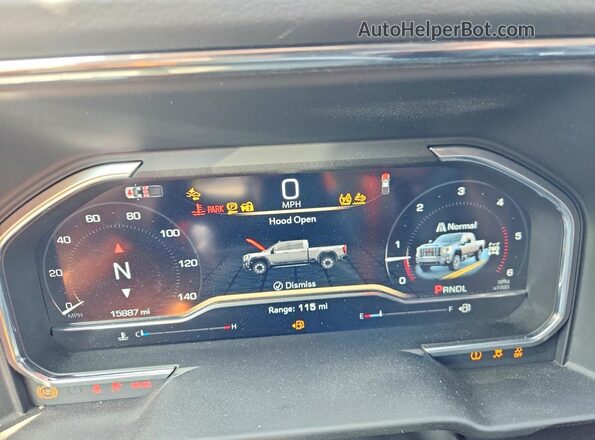 1GT4UXEY7SF258836 2025 GMC SIERRA Black Instrument cluster view