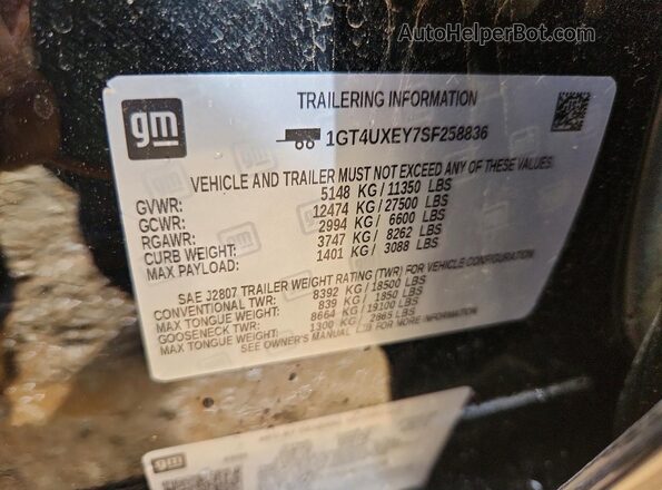 1GT4UXEY7SF258836 2025 GMC SIERRA Black Engine compartment view