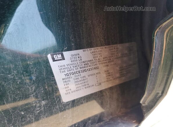 1GTG6CE32G1237482 2016 GMC CANYON Green Вид підкапотного простору