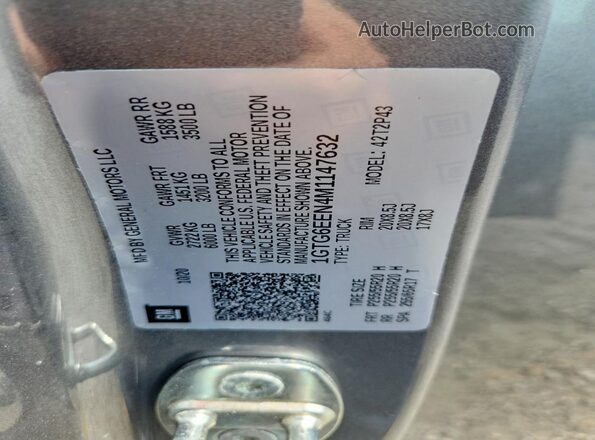 1GTG6EEN4M1147632 2021 GMC CANYON Gray Вид підкапотного простору