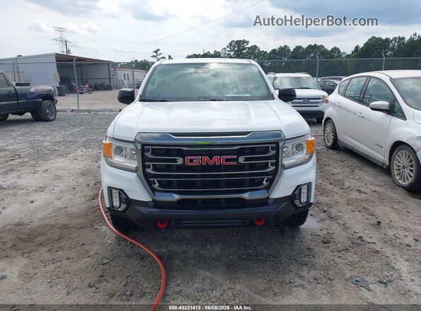 1GTG6FEN7M1206940 2021 GMC CANYON White Widok zestawu wskaźników