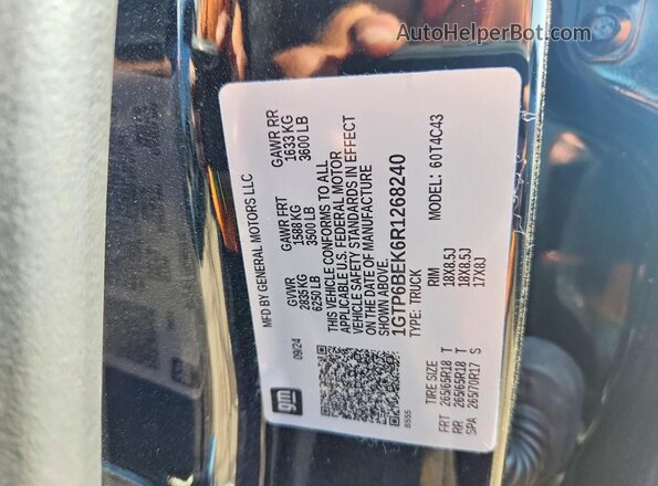 1GTP6BEK6R1268240 2024 GMC CANYON Черный Вид подкапотного пространства