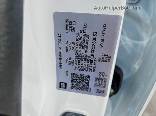 1GTP6DEKXR1263053 2024 GMC CANYON White Вид підкапотного простору