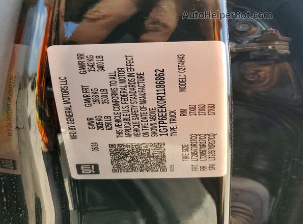 1GTP6EEK0R1186862 2024 GMC CANYON Black Widok komory silnika