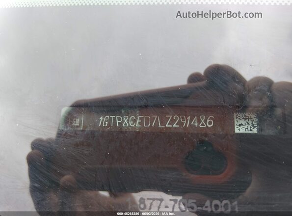 1GTP8CED7LZ291486 2020 GMC SIERRA Темно-бордовый Вид подкапотного пространства