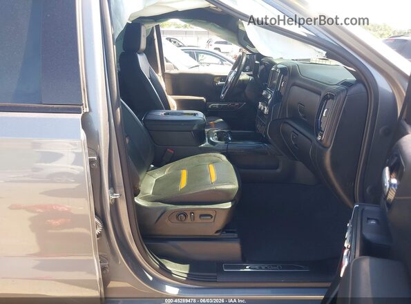 1GTP9EEL9MZ446136 2021 GMC SIERRA Gray წინა სალონის ხედი