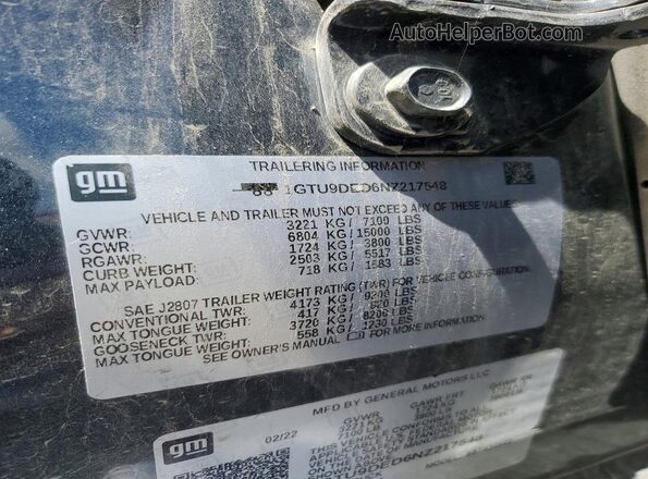 1GTU9DED6NZ217548 2022 GMC SIERRA Gray Engine compartment view