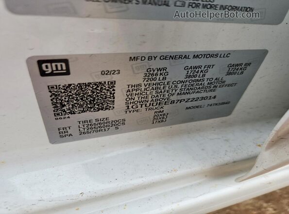 1GTUUEE87PZ223014 2023 GMC SIERRA White 