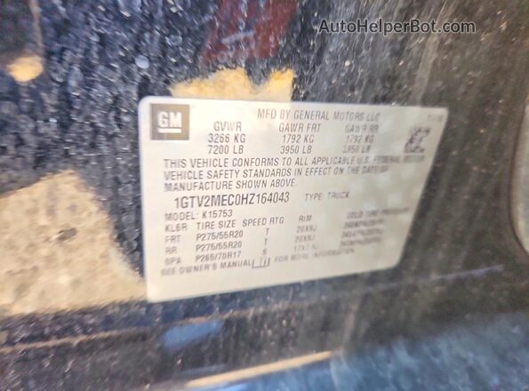 1GTV2MEC0HZ164043 2017 GMC SIERRA Black Engine compartment view