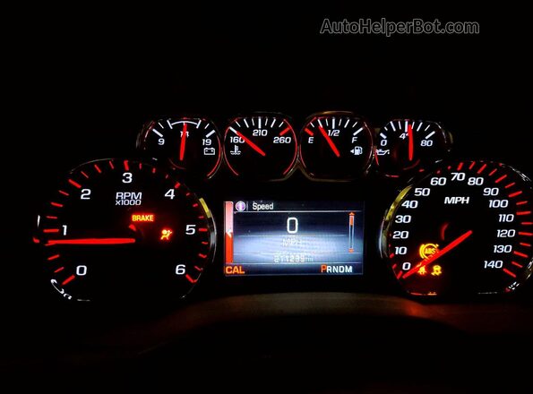 1GTV2MEC8GZ166122 2016 GMC SIERRA Красный Вид щитка приборов