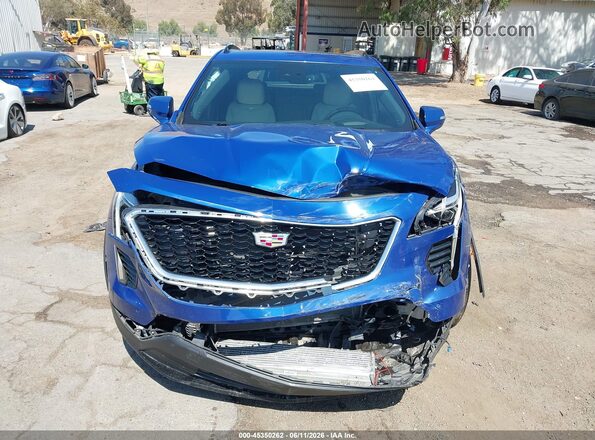 1GYFZFR42MF035595 2021 CADILLAC XT4 Blue Instrument cluster view