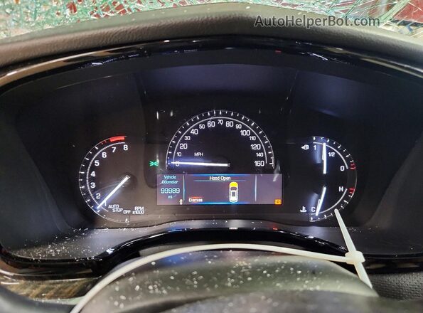 1GYKNARS1HZ176108 2017 CADILLAC XT5 Burgundy Вид щитка приладів