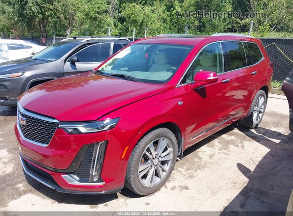 1GYKPCRS8LZ124716 2020 CADILLAC XT6 Red Առջևի ձախ երեք քառորդ տեսարան
