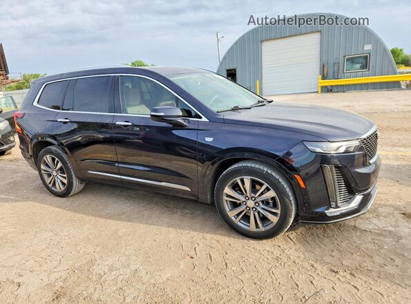 1GYKPDRS8MZ193395 2021 CADILLAC XT6 Синий Передняя правая четверть
