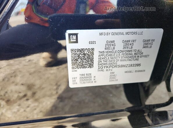 1GYKPDRS8MZ193395 2021 CADILLAC XT6 Синий Вид подкапотного пространства