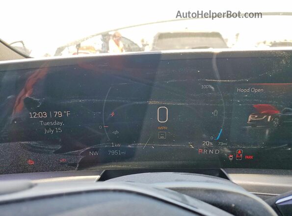 1GYKPURL6SZ301910 2025 CADILLAC OTHER Blue Instrument cluster view