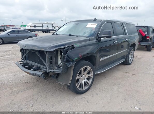 1GYS3HKJ7GR477335 2016 CADILLAC ESCALADE Black Առջևի ձախ երեք քառորդ տեսարան