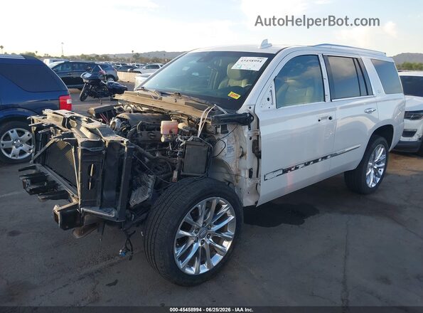 1GYS4BKJ3JR370381 2018 CADILLAC ESCALADE White წინა მარცხენა ხედი სამი მეოთხედიდან