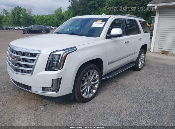1GYS4BKJ7LR129748 2020 CADILLAC ESCALADE White წინა მარცხენა ხედი სამი მეოთხედიდან