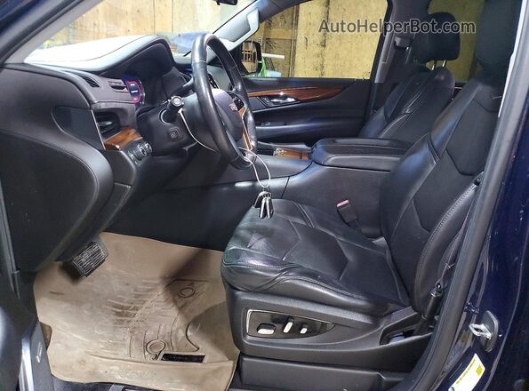 1GYS4JKJ2HR128024 2017 CADILLAC ESCALADE Blue წინა სალონის ხედი